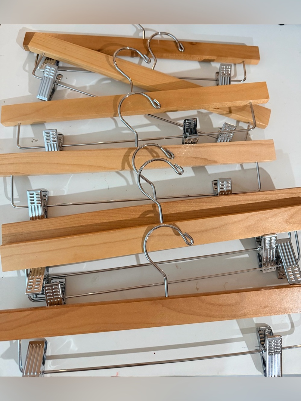 Set of 7 Wooden Pant and Skirt Hangers